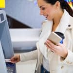 Woman at ATM Machine