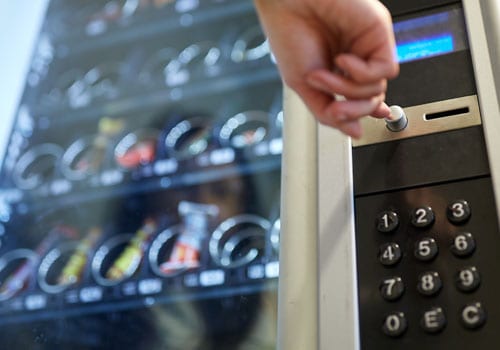 Pushing Vending Machine Button