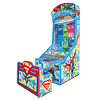 Superman Worlds United angled cabinet by Benchmark Games